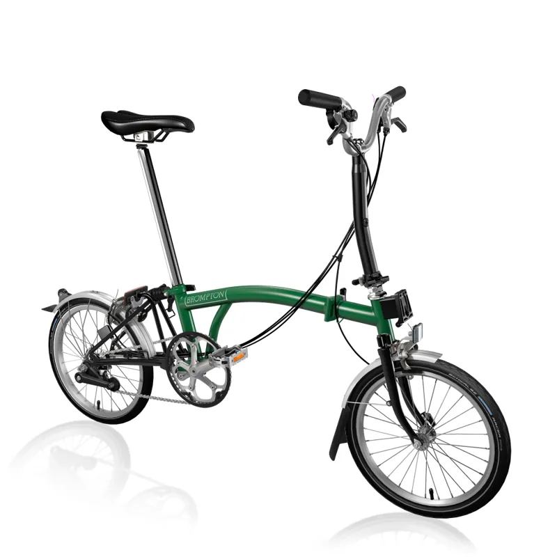 Brompton C Line Explore Mid Folding Bike 2022 in Racing Green